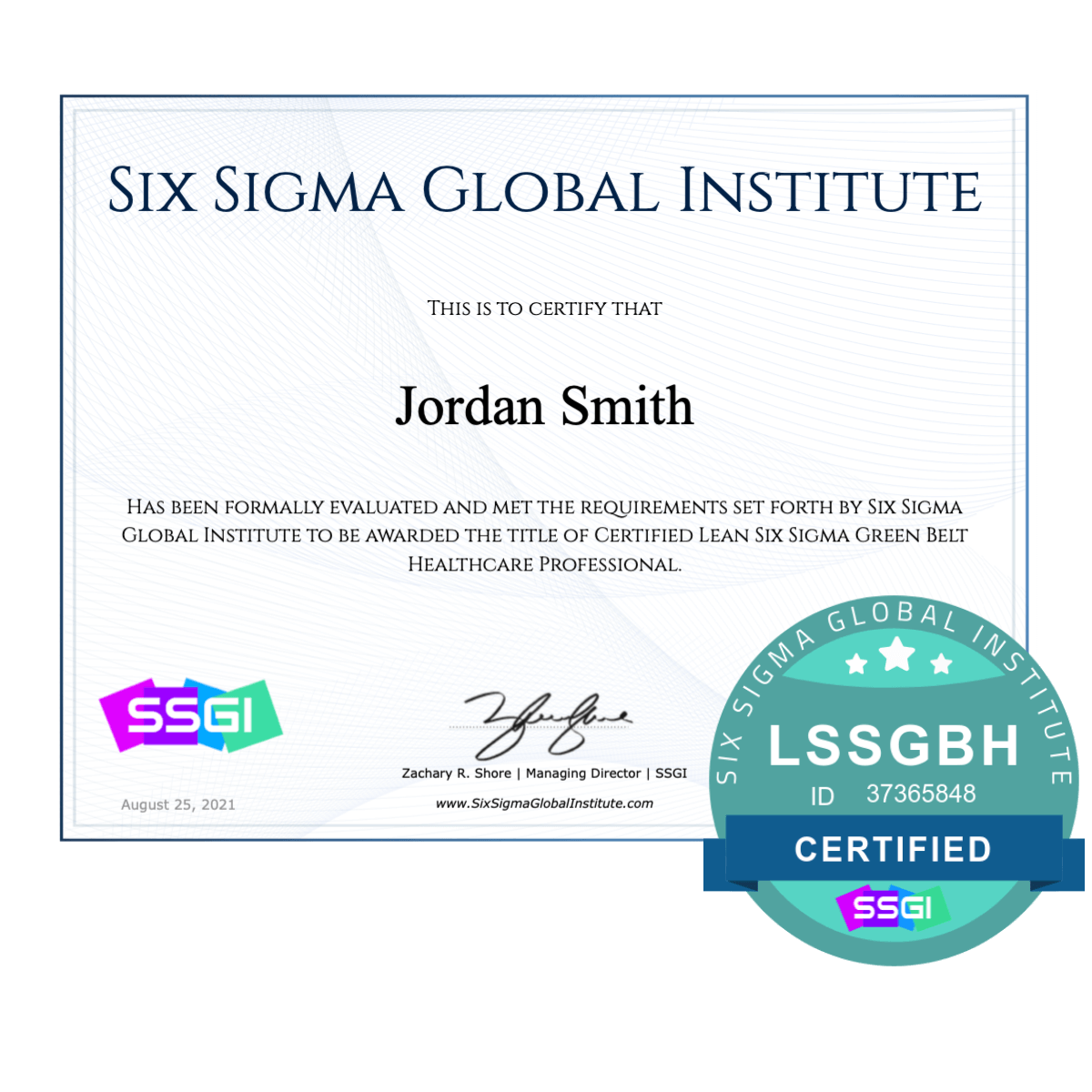 SSGI Healthcare Green Belt Certification