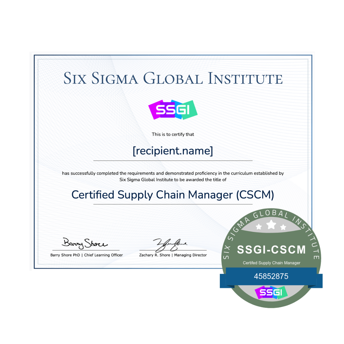 SSGI Supply Chain Management Certification