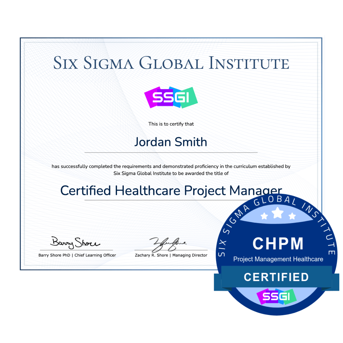 SSGI Project Management Healthcare Certification CHPM