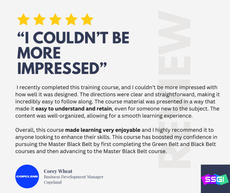 Lean Six Sigma Black Belt Certification & Online Training | SSGI