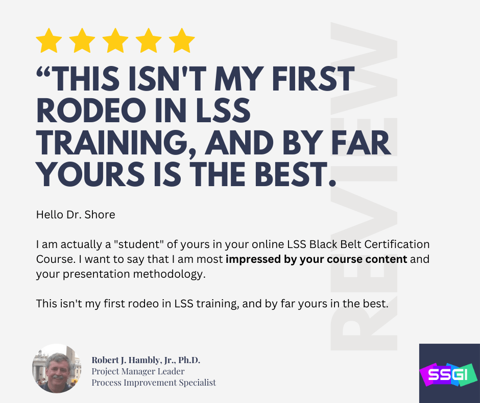 Six Sigma certification review SSGI